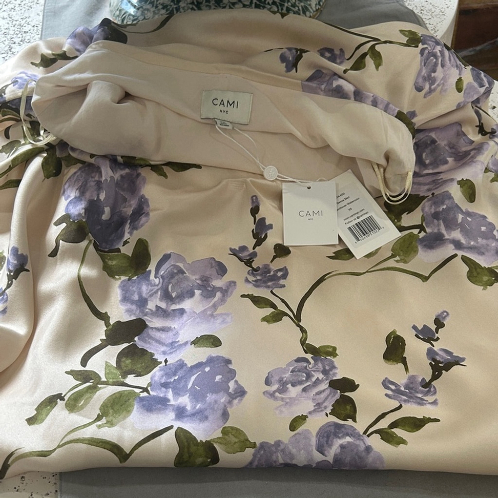 Cami NYC Genoa Silk Midi Skirt XS Moonflower Floral - Picture 6 of 16